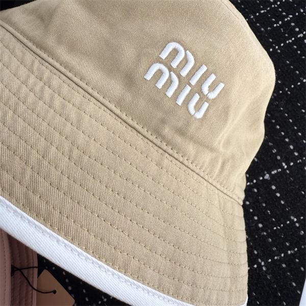 2025秋冬 防寒対策 使いやすい ロゴ入り バケットハット MIUMIU ミュウミュウ 偽物