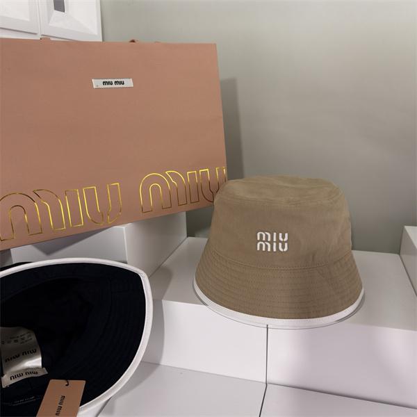 2025秋冬 防寒対策 使いやすい ロゴ入り バケットハット MIUMIU ミュウミュウ 偽物