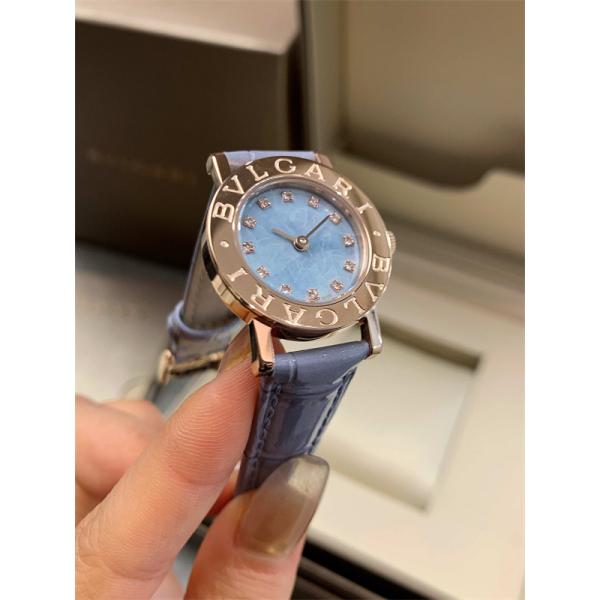 BVLGARI ブルガリ コピー クォーツムーブメント 防水 26mm レディース向け ダイヤモンドインデックス