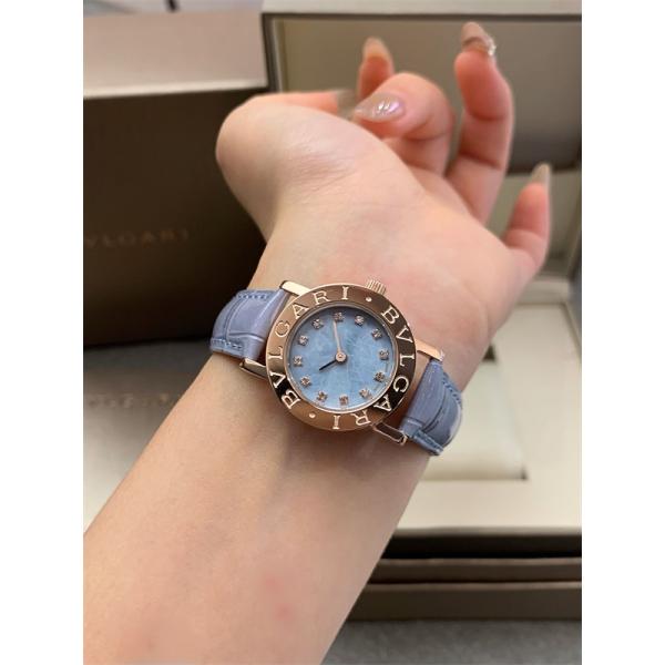 BVLGARI ブルガリ コピー クォーツムーブメント 防水 26mm レディース向け ダイヤモンドインデックス