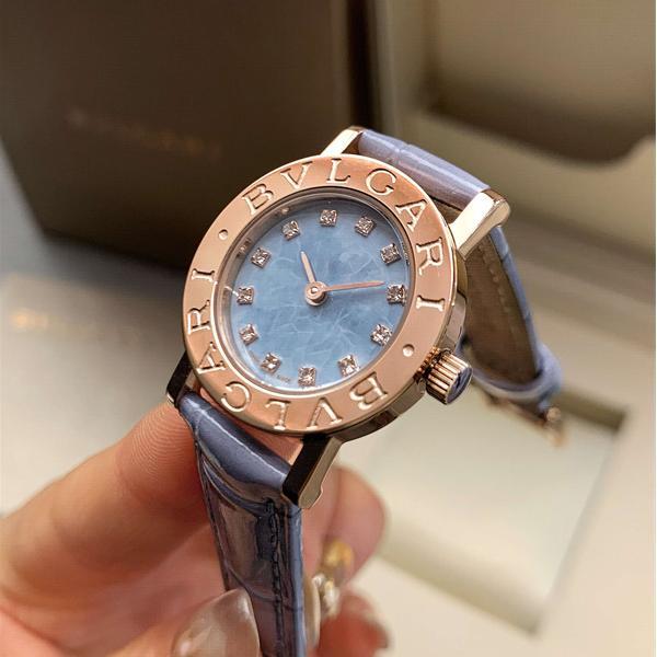 BVLGARI ブルガリ コピー クォーツムーブメント 防水 26mm レディース向け ダイヤモンドインデックス