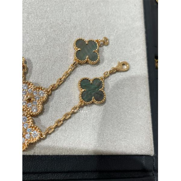 ブレスレット マザーオブパール ダイヤ調 高級感 華奢  VCA ヴァン ヴァン クリーフ＆アーペル コピー