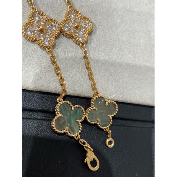 ブレスレット マザーオブパール ダイヤ調 高級感 華奢  VCA ヴァン ヴァン クリーフ＆アーペル コピー