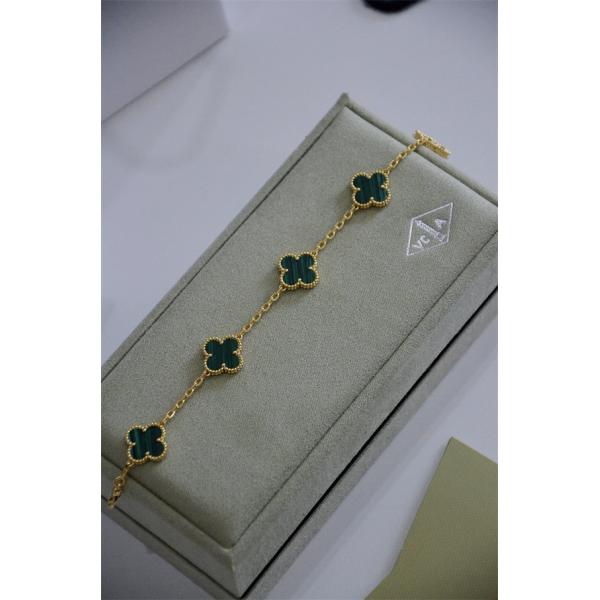 VCA ヴァン ヴァン クリーフ＆アーペル コピー ブレスレット グリーン マラカイト 大人可愛い