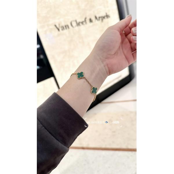 VCA ヴァン ヴァン クリーフ＆アーペル コピー ブレスレット グリーン マラカイト 大人可愛い