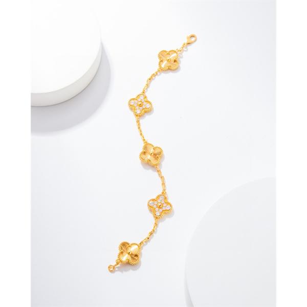 ブレスレット ゴールド ダイヤ調 きらめき ラグジュアリー VCA ヴァン ヴァン クリーフ＆アーペル コピー