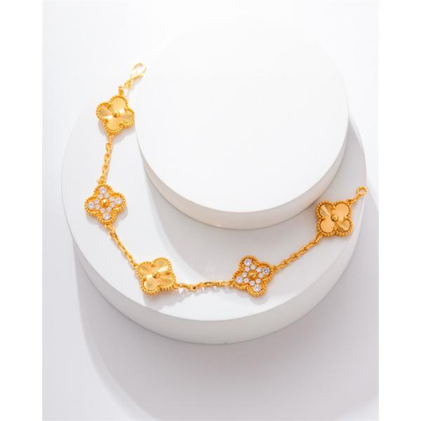 ブレスレット ゴールド ダイヤ調 きらめき ラグジュアリー VCA ヴァン ヴァン クリーフ＆アーペル コピー