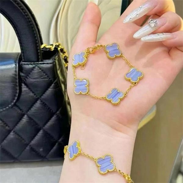 ブレスレット VCA ヴァン ヴァン クリーフ＆アーペル コピー ブルー シェル調 ゴールド 爽やか フェミニン