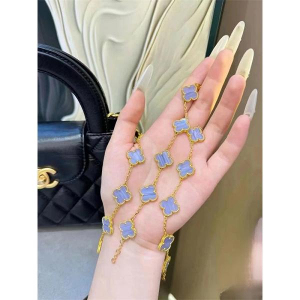 ブレスレット VCA ヴァン ヴァン クリーフ＆アーペル コピー ブルー シェル調 ゴールド 爽やか フェミニン