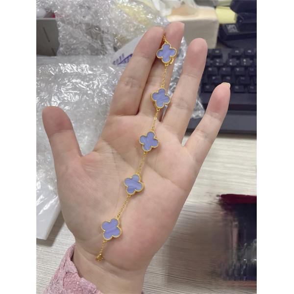 ブレスレット VCA ヴァン ヴァン クリーフ＆アーペル コピー ブルー シェル調 ゴールド 爽やか フェミニン