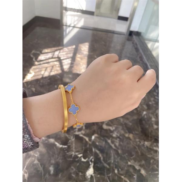 ブレスレット VCA ヴァン ヴァン クリーフ＆アーペル コピー ブルー シェル調 ゴールド 爽やか フェミニン