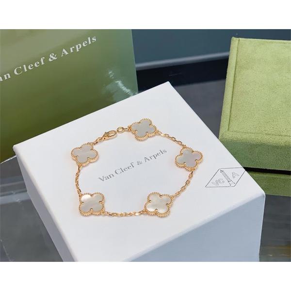 ブレスレット ホワイト シェル調 ゴールド 定番 クラシカル VCA ヴァン ヴァン クリーフ＆アーペル スーパーコピー