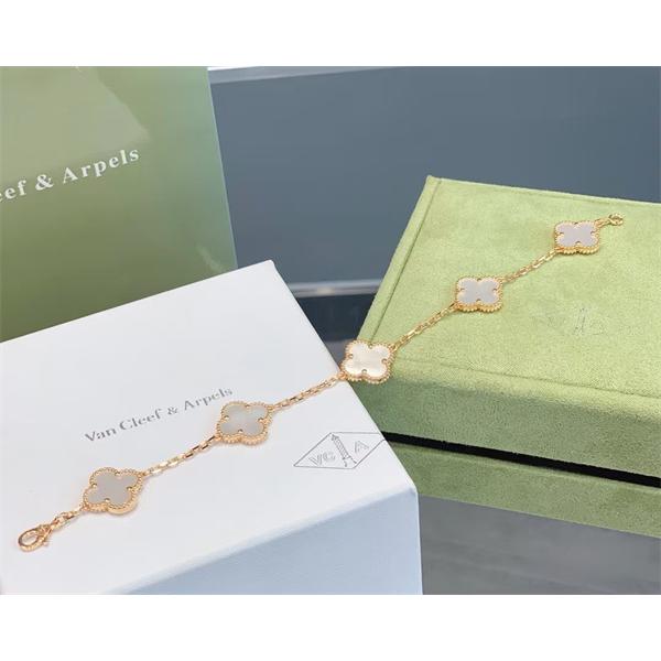 ブレスレット ホワイト シェル調 ゴールド 定番 クラシカル VCA ヴァン ヴァン クリーフ＆アーペル スーパーコピー