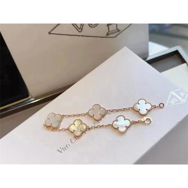 ブレスレット ホワイト シェル調 ゴールド 定番 クラシカル VCA ヴァン ヴァン クリーフ＆アーペル スーパーコピー
