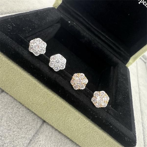 フラワーモチーフ VCA ヴァン ヴァン クリーフ＆アーペル コピー ピアス ダイヤ調 ゴールド フォーマル対応