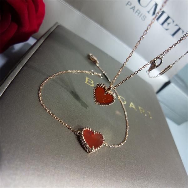 ハートモチーフ ネックレス レッド ゴールド 当店イチオシ VCA ヴァン ヴァン クリーフ＆アーペル コピー