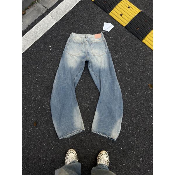 デニムパンツ ACNE STUDIO アクネ ストゥディオズ コピー ヴィンテージ加工 ブルー 風合い重視 売れ筋
