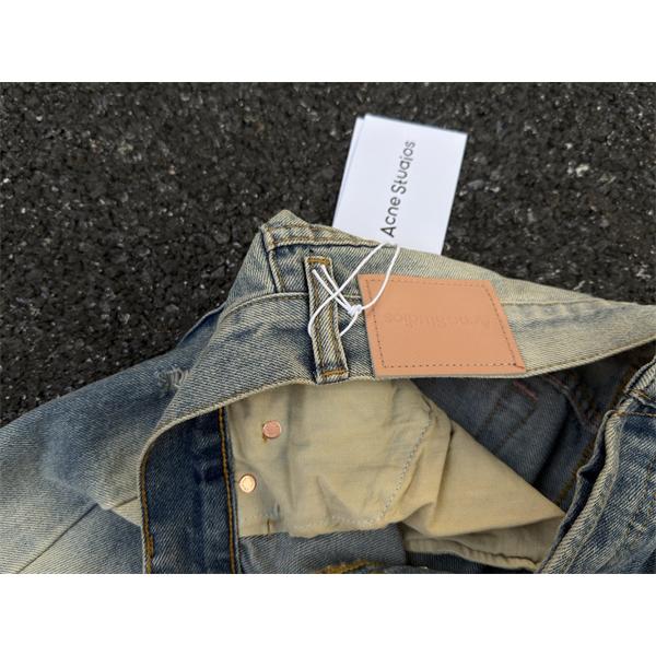 デニムパンツ ACNE STUDIO アクネ ストゥディオズ コピー ヴィンテージ加工 ブルー 風合い重視 売れ筋