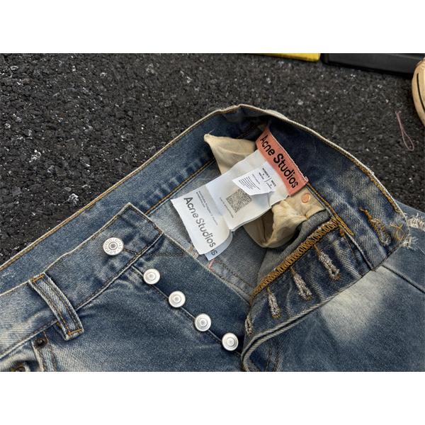 デニムパンツ ACNE STUDIO アクネ ストゥディオズ コピー ヴィンテージ加工 ブルー 風合い重視 売れ筋