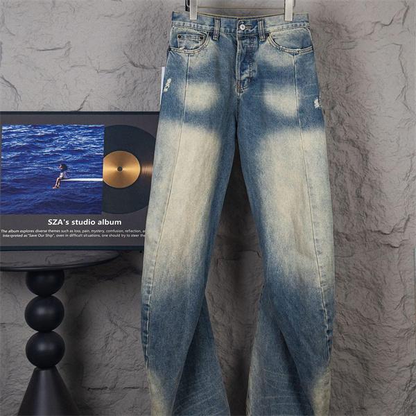 ACNE STUDIO アクネ ストゥディオズ 偽物 デニムパンツ フェード加工 ブルー 立体シルエット 入手困難