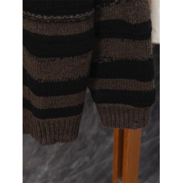 ニット セーター ブラウン 配色デザイン ラフ感 売れ筋 ACNE STUDIO アクネ ストゥディオズ コピー