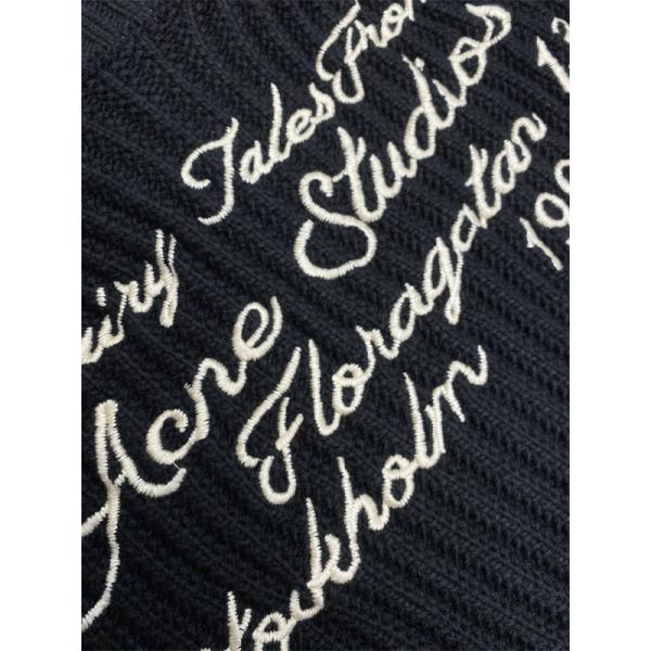 ACNE STUDIO アクネ ストゥディオズ スーパーコピー バックロゴ ニット ブラック 2025秋冬 存在感 希少