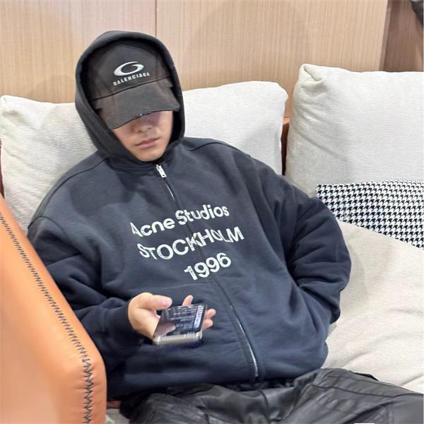 秋冬 人気 ブラック ロゴ ACNE STUDIOS アクネ ストゥディオズ コピー スウェット 新作 定番