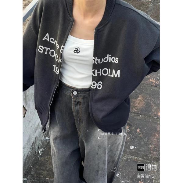 秋冬 人気 ブラック ロゴ ACNE STUDIOS アクネ ストゥディオズ コピー スウェット 新作 定番