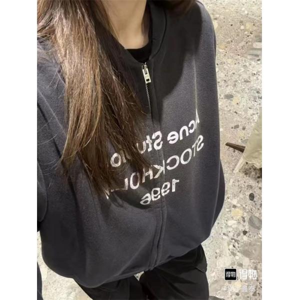 秋冬 人気 ブラック ロゴ ACNE STUDIOS アクネ ストゥディオズ コピー スウェット 新作 定番