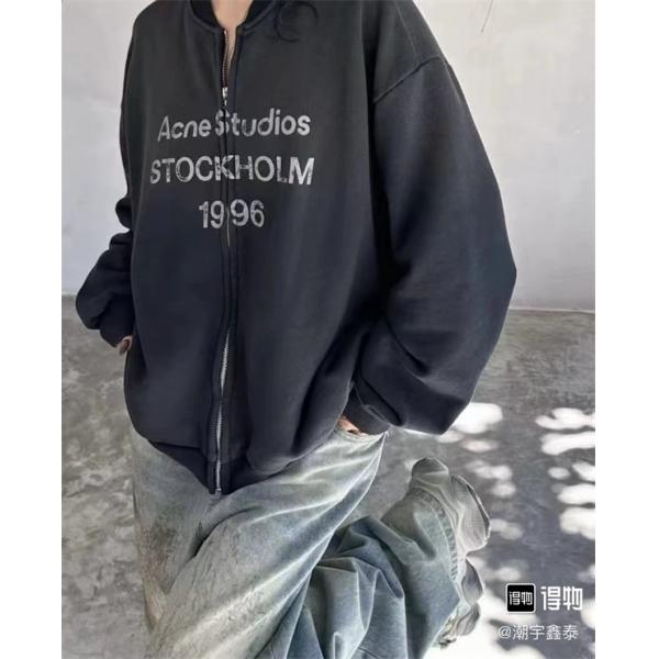 秋冬 人気 ブラック ロゴ ACNE STUDIOS アクネ ストゥディオズ コピー スウェット 新作 定番