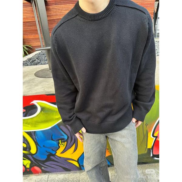 ACNE STUDIOS アクネ ストゥディオズ コピー 売れ筋 グレー ロゴ ハーフネック スウェット 上質