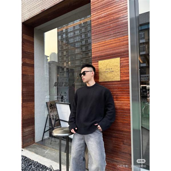 ACNE STUDIOS アクネ ストゥディオズ コピー 売れ筋 グレー ロゴ ハーフネック スウェット 上質