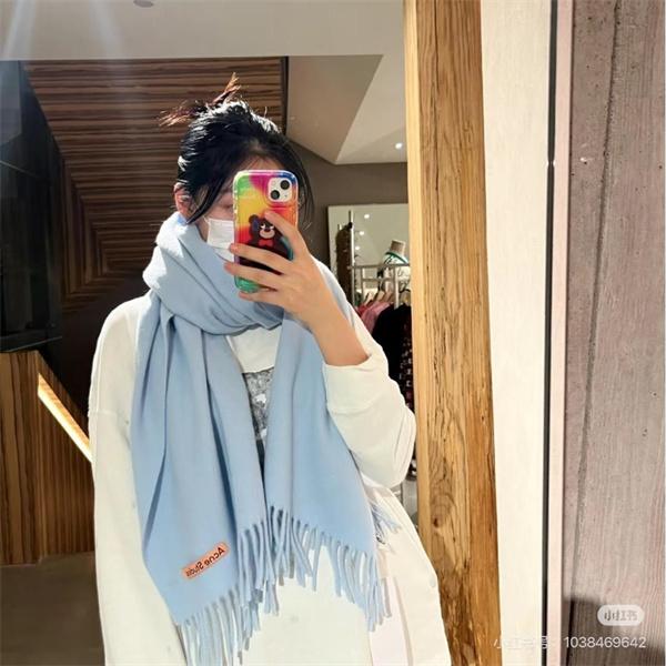 秋冬 話題沸騰 ブルー ロゴ マフラー 洗練 ACNE STUDIOS アクネ ストゥディオズ コピー 