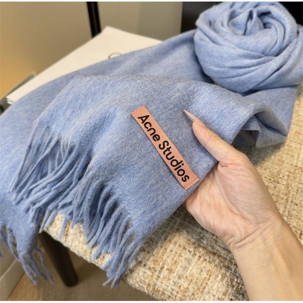 秋冬 話題沸騰 ブルー ロゴ マフラー 洗練 ACNE STUDIOS アクネ ストゥディオズ コピー 