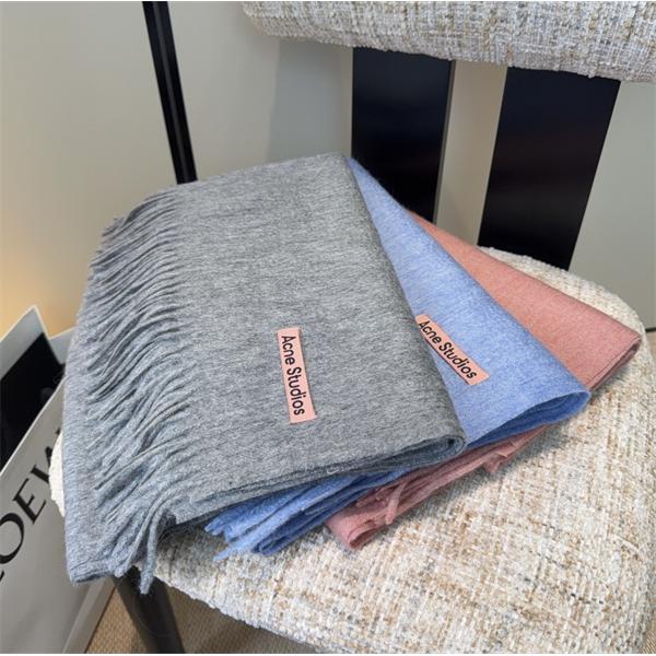 秋冬 話題沸騰 ブルー ロゴ マフラー 洗練 ACNE STUDIOS アクネ ストゥディオズ コピー 