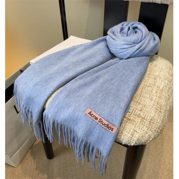 秋冬 話題沸騰 ブルー ロゴ マフラー 洗練 ACNE STUDIOS アクネ ストゥディオズ コピー 