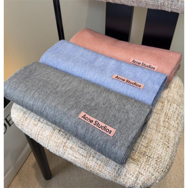 秋冬 話題沸騰 ブルー ロゴ マフラー 洗練 ACNE STUDIOS アクネ ストゥディオズ コピー 