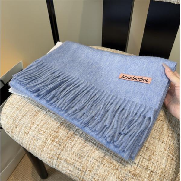 秋冬 話題沸騰 ブルー ロゴ マフラー 洗練 ACNE STUDIOS アクネ ストゥディオズ コピー 