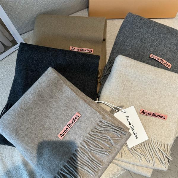 ACNE STUDIOS アクネ ストゥディオズ コピー  秋冬 快適 グレー系 ロゴ マフラー 柔らか
