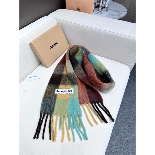 Acne Studios マルチカラーチェックマフラー ACNE STUDIOS(アクネストゥディオズ) チェックマフラー マルチカラー