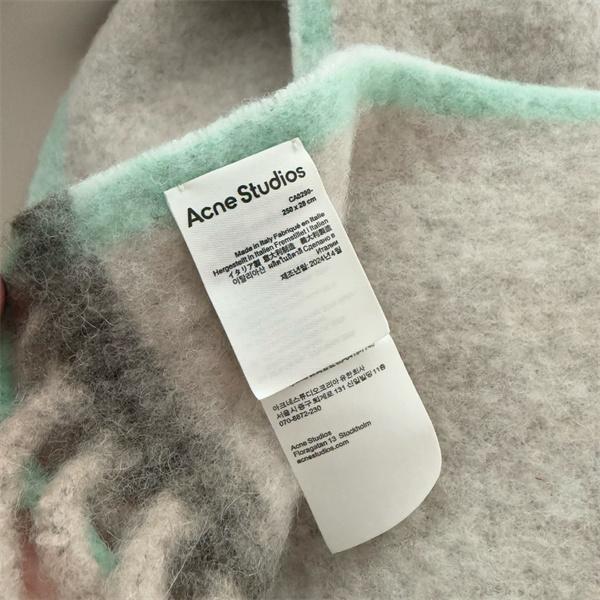 ACNE STUDIOS アクネ ストゥディオズ コピー  秋冬 落ち着き ベージュ ロゴ マフラー ナチュラル