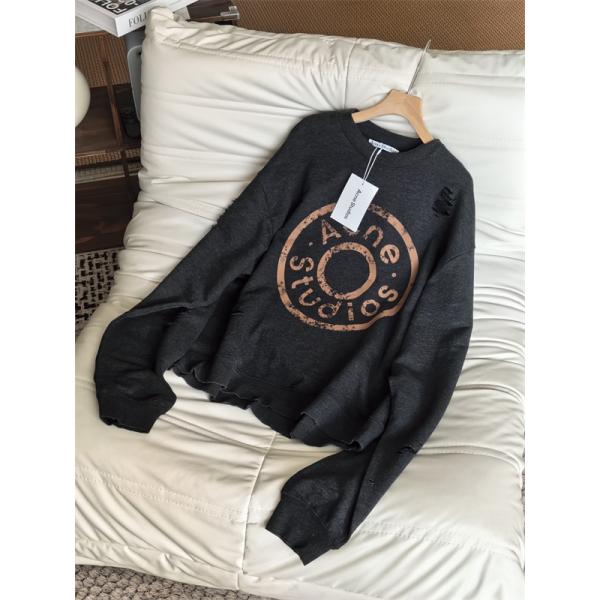 渋色 チャコール ロゴ スウェット ヴィンテージ風 ACNE STUDIOS アクネ ストゥディオズ コピー 