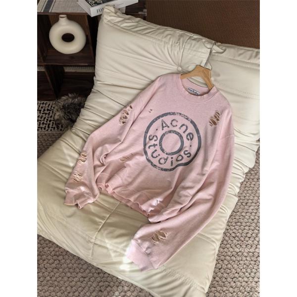  渋色 チャコール ロゴ スウェット ヴィンテージ風 ACNE STUDIOS アクネ ストゥディオズ コピー 