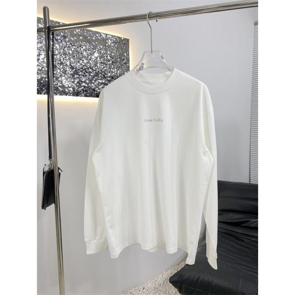 秋冬 上品 ブラック ロゴ ACNE STUDIOS アクネ ストゥディオズ コピー ロングTシャツ 洗練感
