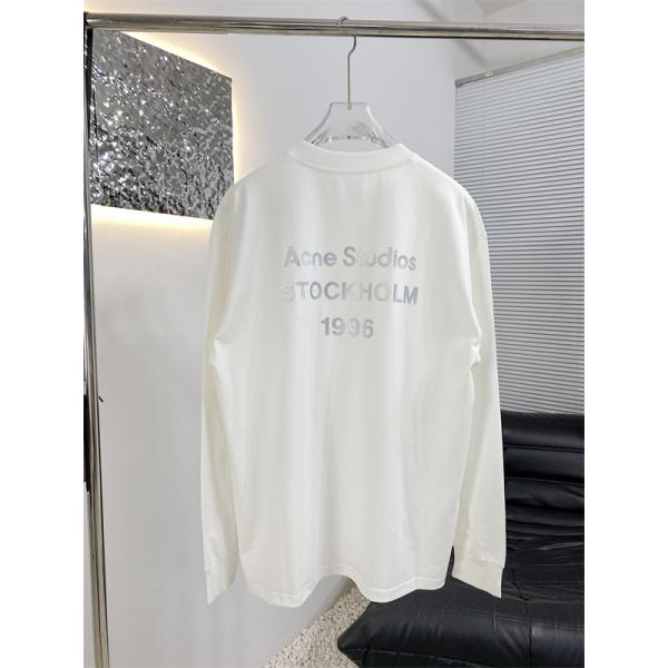 秋冬 上品 ブラック ロゴ ACNE STUDIOS アクネ ストゥディオズ コピー ロングTシャツ 洗練感