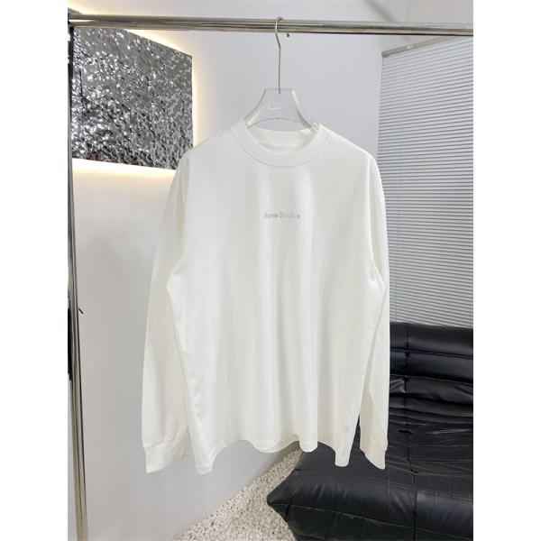 秋冬 上品 ブラック ロゴ ACNE STUDIOS アクネ ストゥディオズ コピー ロングTシャツ 洗練感