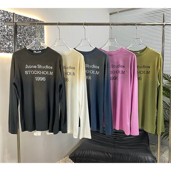 秋冬 厳選 マルチカラー ロゴ ACNE STUDIOS アクネ ストゥディオズ コピー ロングTシャツ 実用的