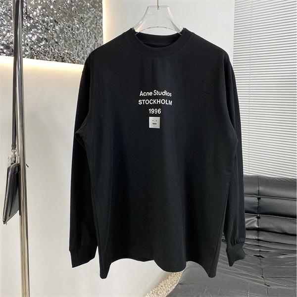 希少デザイン 安心 ブラック ロングTシャツ ベーシック ACNE STUDIOS アクネ ストゥディオズ コピー