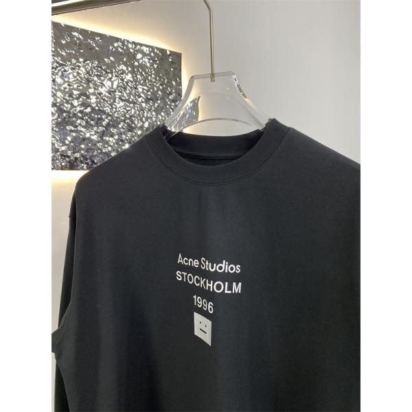 希少デザイン 安心 ブラック ロングTシャツ ベーシック ACNE STUDIOS アクネ ストゥディオズ コピー