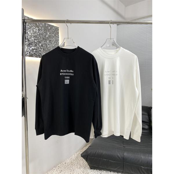 希少デザイン 安心 ブラック ロングTシャツ ベーシック ACNE STUDIOS アクネ ストゥディオズ コピー